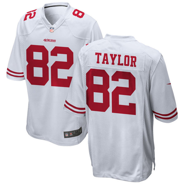 Mens San Francisco 49ers Retired Player #82 John Taylor Nike White Vapor Limited Player Jersey