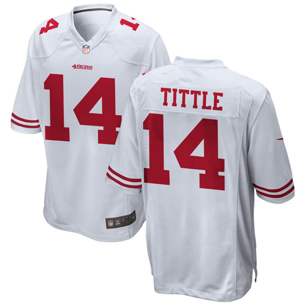 Mens San Francisco 49ers Retired Player #14 Y. A. Tittle Nike White Vapor Limited Player Jersey
