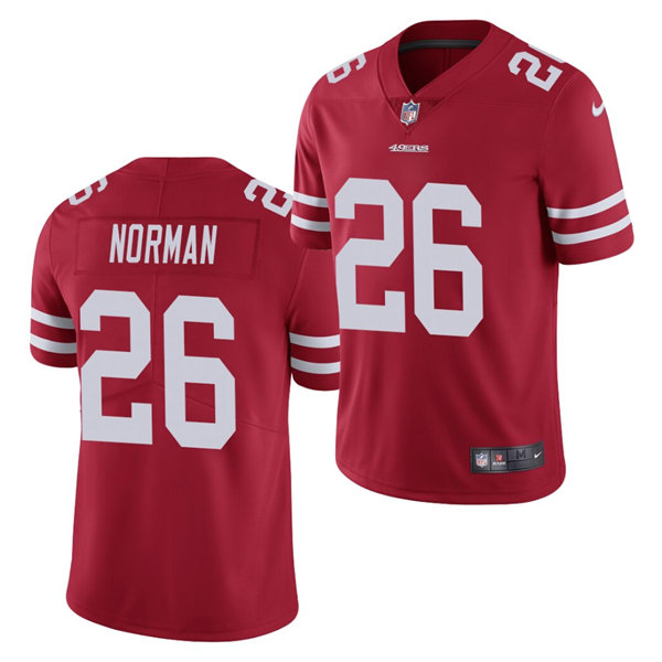 Mens San Francisco 49ers #26 Josh Norman Nike Scarlet Vapor Limited Player Jersey