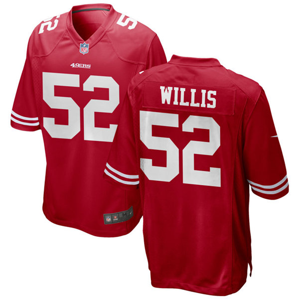 Mens San Francisco 49ers Retired Player #52 Patrick Willis Nike Scarlet Vapor Limited Player Jersey