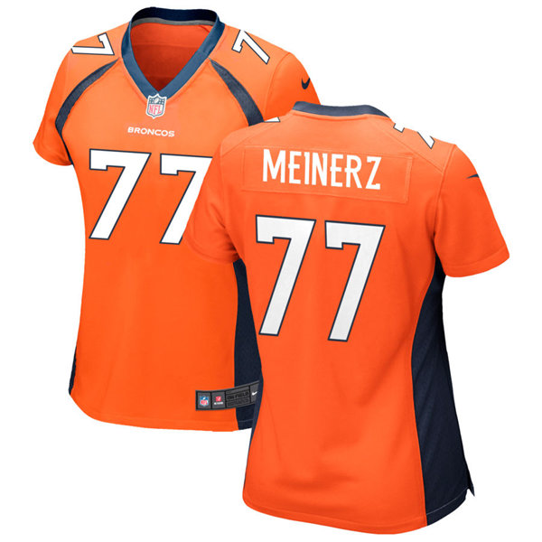 Womens Denver Broncos #77 Quinn Meinerz Nike Orange Limited Player Jersey
