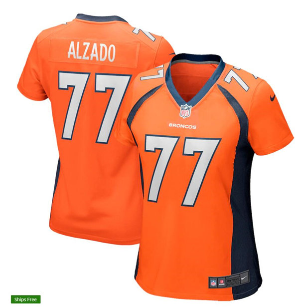 Womens Denver Broncos Retired Player #77 Lyle Alzado Nike Orange Limited Player Jersey