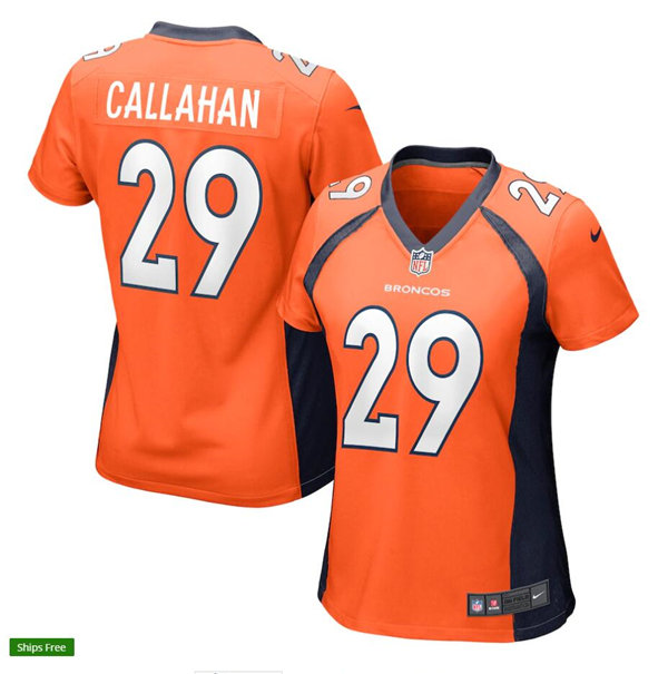 Womens Denver Broncos #29 Bryce Callahan Nike Orange Limited Player Jersey