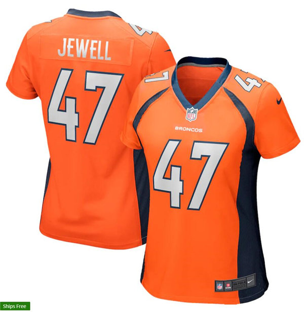Womens Denver Broncos #47 Josey Jewell Nike Orange Limited Player Jersey