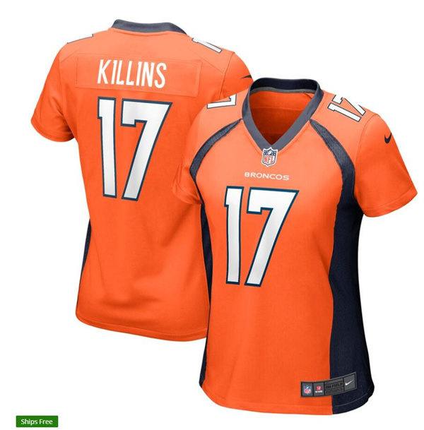 Womens Denver Broncos #17 Adrian Killins Nike Orange Limited Player Jersey