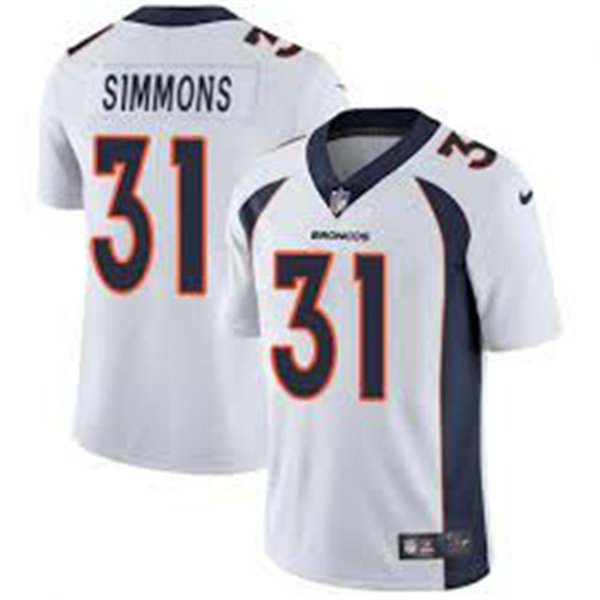 Youth Denver Broncos #31 Justin Simmons Nike White Limited Player Jersey