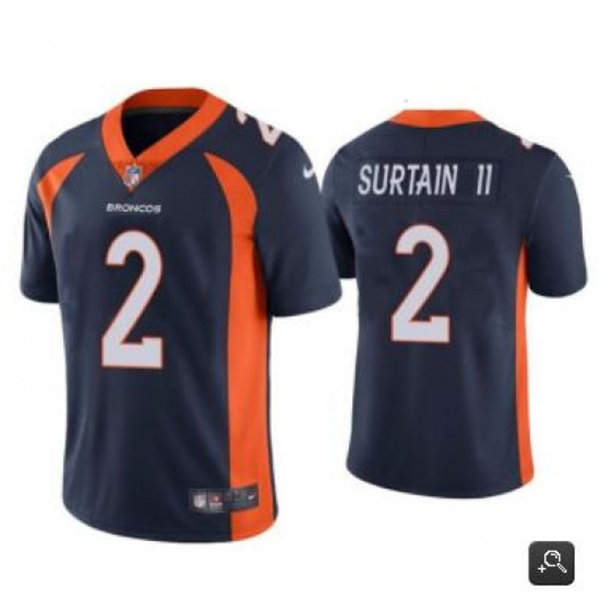 Youth Denver Broncos #2 Patrick Surtain II Nike Navy Limited Player Jersey Youth Denver Broncos #2 Patrick Surtain II Nike Navy Limited Player Jersey