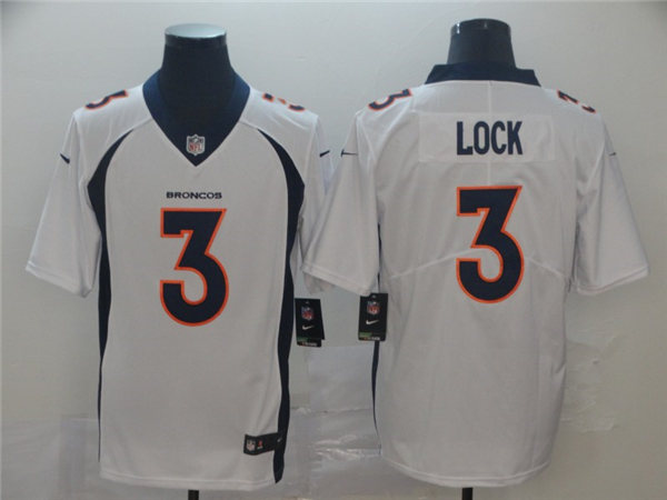 Youth Denver Broncos #3 Drew Lock Nike White Limited Player Jersey
