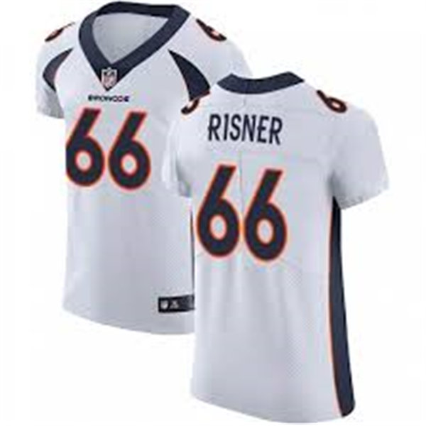 Mens Denver Broncos #66 Dalton Risner Nike White Vapor Untouchable Limited Jersey