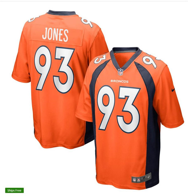 Mens Denver Broncos #93 Dre'Mont Jones Nike Orange Vapor Untouchable Limited Jersey Mens Denver Broncos #93 Dre'Mont Jones Nike Orange Vapor Untouchable Limited Jersey