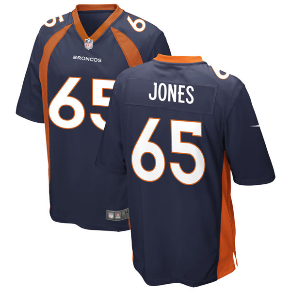 Mens Denver Broncos #65 Brett Jones Nike Navy Vapor Untouchable Limited Jersey