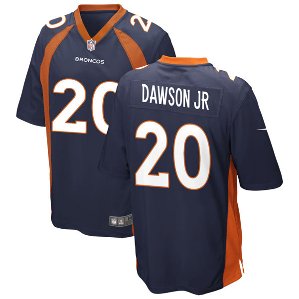 Mens Denver Broncos #20 Duke Dawson Nike Navy Vapor Untouchable Limited Jersey