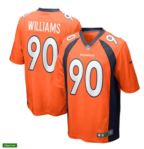Mens Denver Broncos #90 DeShawn Williams Nike Orange Vapor Untouchable Limited Jersey Mens Denver Broncos #90 DeShawn Williams Nike Orange Vapor Untouchable Limited Jersey