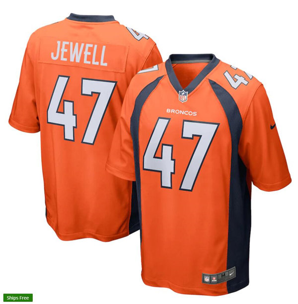 Mens Denver Broncos #47 Josey Jewell Nike Orange Vapor Untouchable Limited Jersey