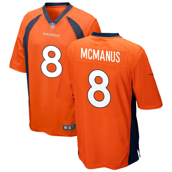 Mens Denver Broncos #8 Brandon McManus Nike Orange Vapor Untouchable Limited Jersey