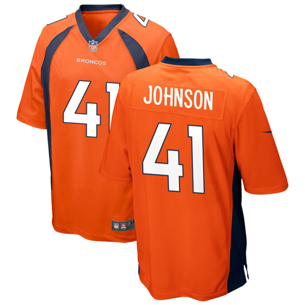 Mens Denver Broncos #41 Jamar Johnson Nike Orange Vapor Untouchable Limited Jersey