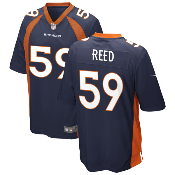 Mens Denver Broncos #59 Malik Reed Nike Navy Vapor Untouchable Limited Jersey
