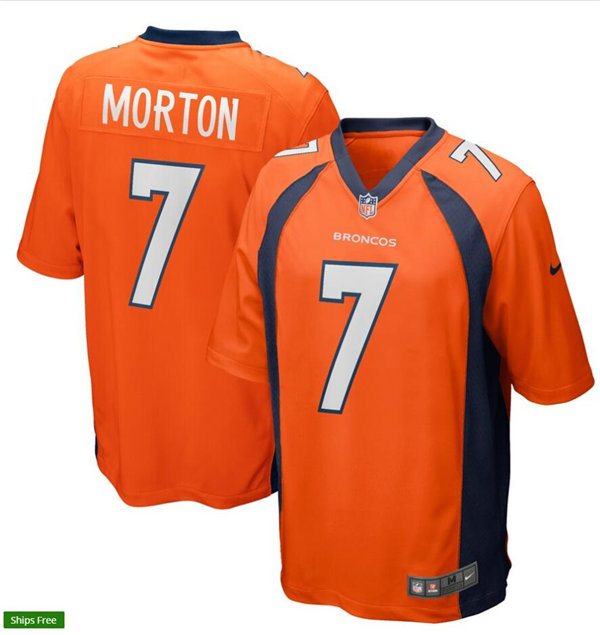 Mens Denver Broncos Retired Player #7 Craig Morton Nike Orange Vapor Untouchable Limited Jersey