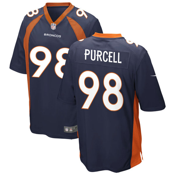 Mens Denver Broncos #98 Mike Purcell Nike Navy Vapor Untouchable Limited Jersey