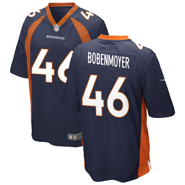 Mens Denver Broncos #46 Jacob Bobenmoyer Nike Navy Vapor Untouchable Limited Jersey