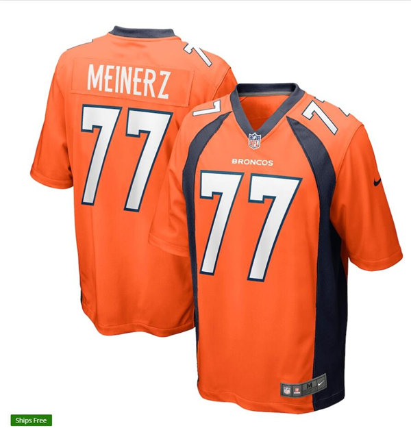 Mens Denver Broncos #77 Quinn Meinerz Nike Orange Vapor Untouchable Limited Jersey