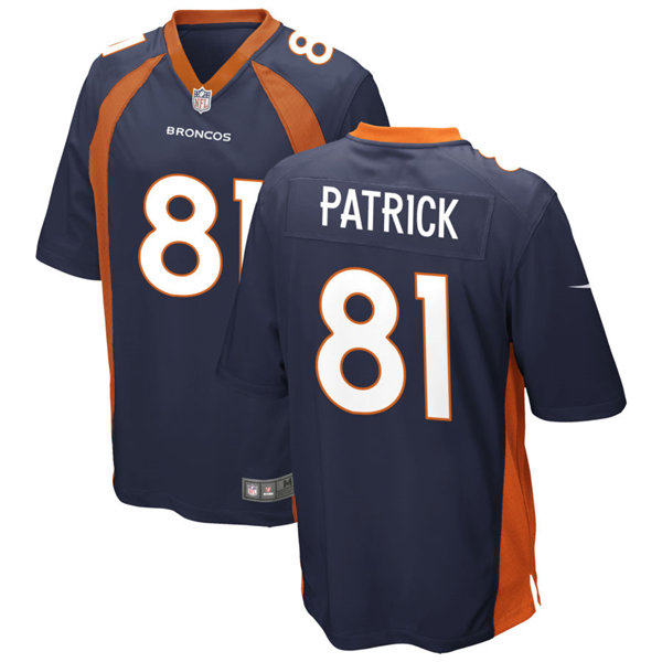 Mens Denver Broncos #81 Tim Patrick Nike Navy Vapor Untouchable Limited Jersey Mens Denver Broncos #81 Tim Patrick Nike Navy Vapor Untouchable Limited Jersey