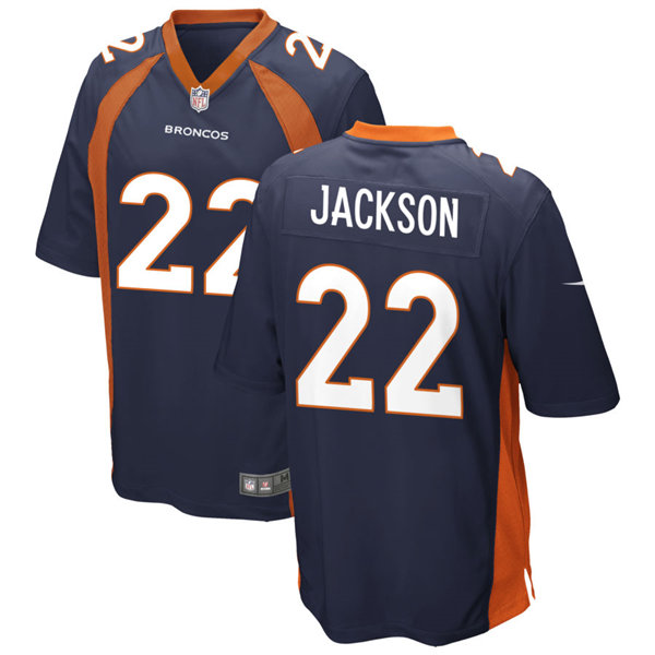 Mens Denver Broncos #22 Kareem Jackson Nike Navy Vapor Untouchable Limited Jersey