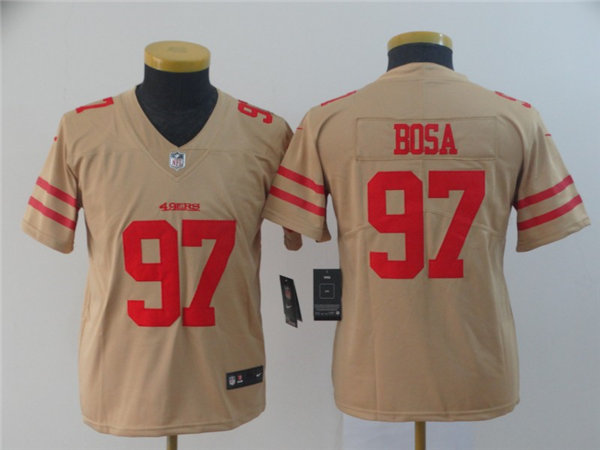 Youth San Francisco 49ers #97 Nick Bosa Nike Gold Inverted Limited Jersey Youth San Francisco 49ers #97 Nick Bosa Nike Gold Inverted Limited Jersey
