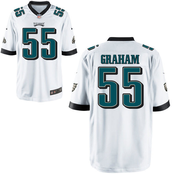 Youth Philadelphia Eagles #55 Brandon Graham Nike White Limited Jersey
