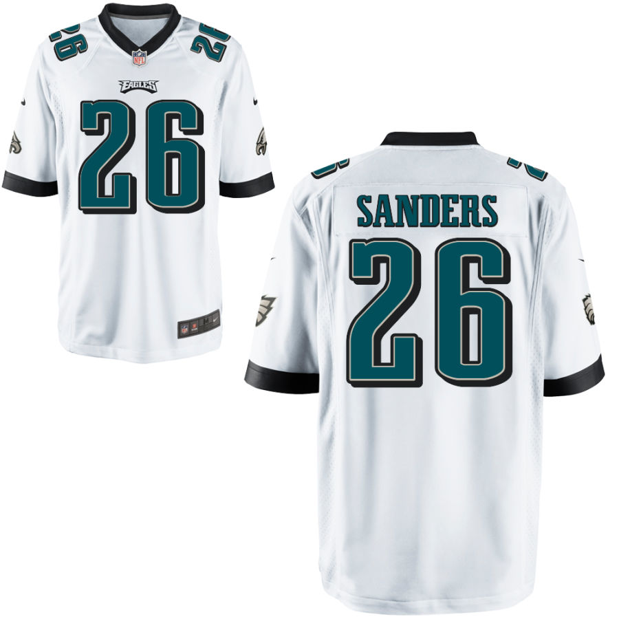 Youth Philadelphia Eagles #26 Miles Sanders Nike White Limited Jersey