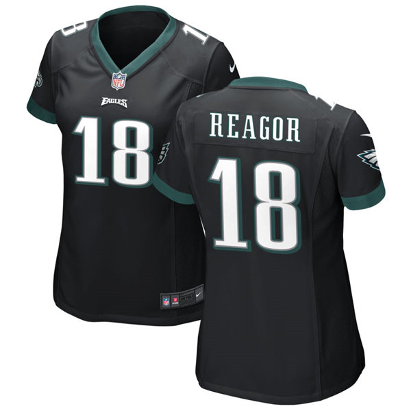 Womens Philadelphia Eagles #18 Jalen Reagor Nike Black Limited Jersey