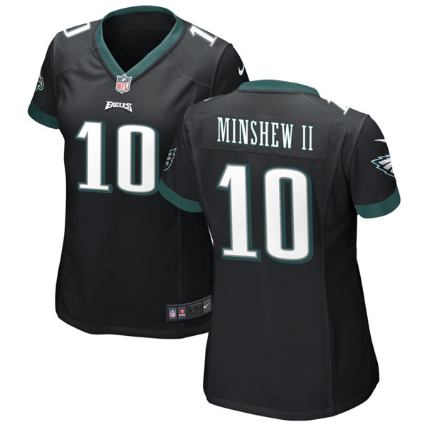 Womens Philadelphia Eagles #10 Gardner Minshew II Nike Black Limited Jersey