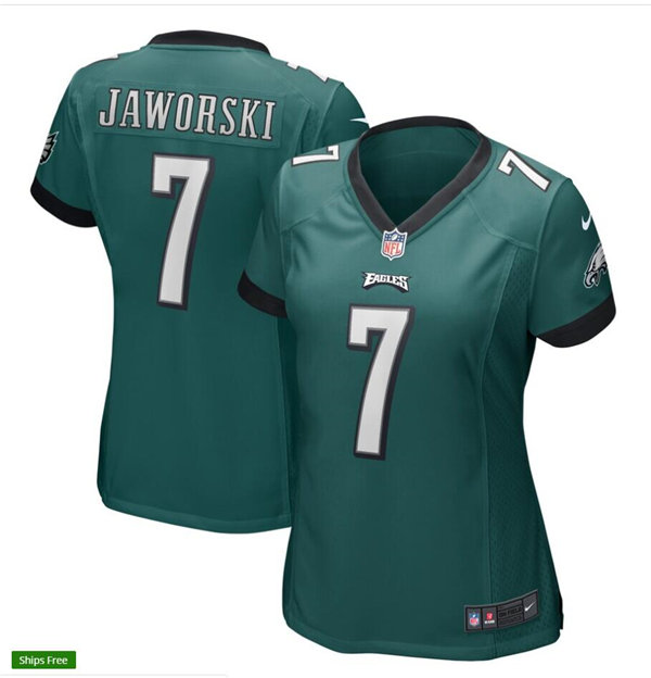 Womens Philadelphia Eagles Retired Player #7 Ron Jaworski Nike Midnight Green Limited Jersey