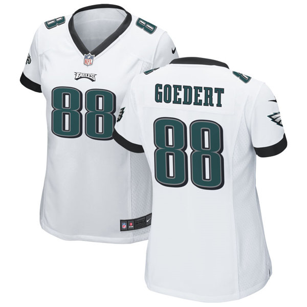 Womens Philadelphia Eagles #88 Dallas Goedert Nike White Limited Jersey