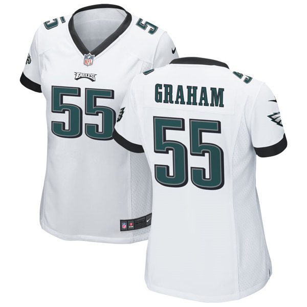 Womens Philadelphia Eagles #55 Brandon Graham Nike White Limited Jersey