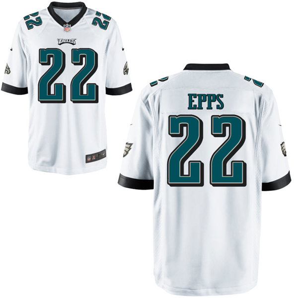 Mens Philadelphia Eagles #22 Marcus Epps Nike White Vapor Limited Jersey
