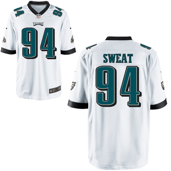 Mens Philadelphia Eagles #94 Josh Sweat Nike White Vapor Limited Jersey