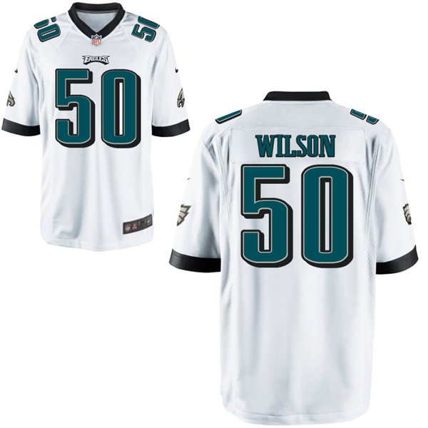 Mens Philadelphia Eagles #50 Eric Wilson Nike White Vapor Limited Jersey Mens Philadelphia Eagles #50 Eric Wilson Nike White Vapor Limited Jersey