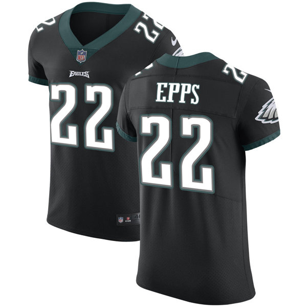 Mens Philadelphia Eagles #22 Marcus Epps Nike Black Vapor Limited Jersey