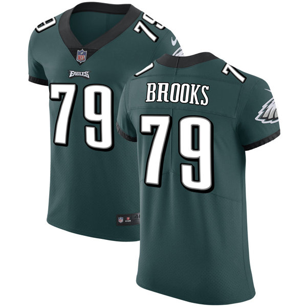 Mens Philadelphia Eagles #79 Brandon Brooks Nike Midnight Green Vapor Limited Jersey