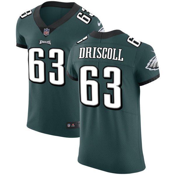 Mens Philadelphia Eagles #63 Jack Driscoll Nike Midnight Green Vapor Limited Jersey