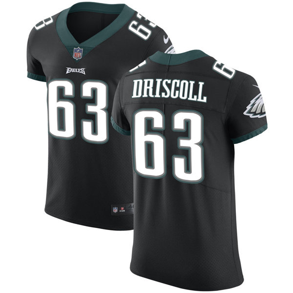 Mens Philadelphia Eagles #63 Jack Driscoll Nike Black Vapor Limited Jersey