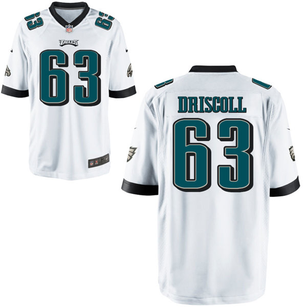 Mens Philadelphia Eagles #63 Jack Driscoll Nike White Vapor Limited Jersey