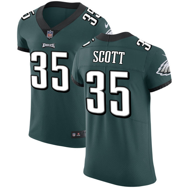 Mens Philadelphia Eagles #35 Boston Scott Nike Midnight Green Vapor Limited Jersey