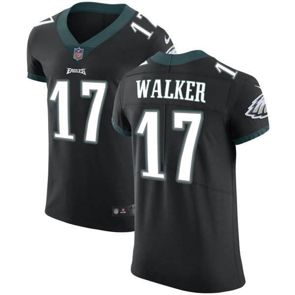 Mens Philadelphia Eagles #17 Michael Walker Nike Black Vapor Limited Jersey