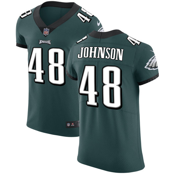 Mens Philadelphia Eagles #48 Patrick Johnson Nike Midnight Green Vapor Limited Jersey