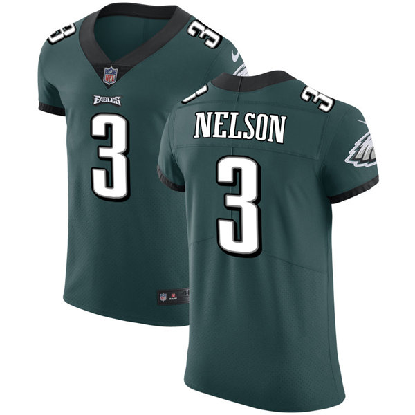 Mens Philadelphia Eagles #3 Steven Nelson Nike Midnight Green Vapor Limited Jersey