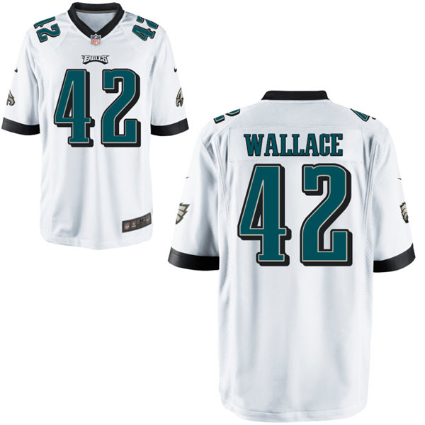 Mens Philadelphia Eagles #42 K'Von Wallace Nike White Vapor Limited Jersey