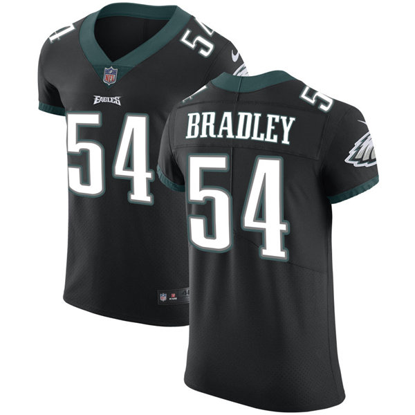 Mens Philadelphia Eagles #54 Shaun Bradley Nike Black Vapor Limited Jersey