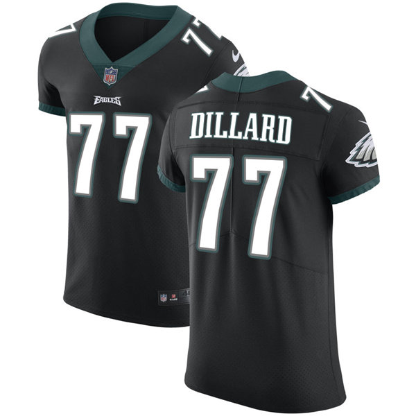 Mens Philadelphia Eagles #77 Andre Dillard Nike Black Vapor Limited Jersey